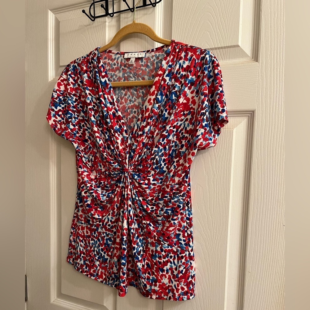 CHAUS NY~VIBRANT BLOUSE~M - Picture 4 of 8